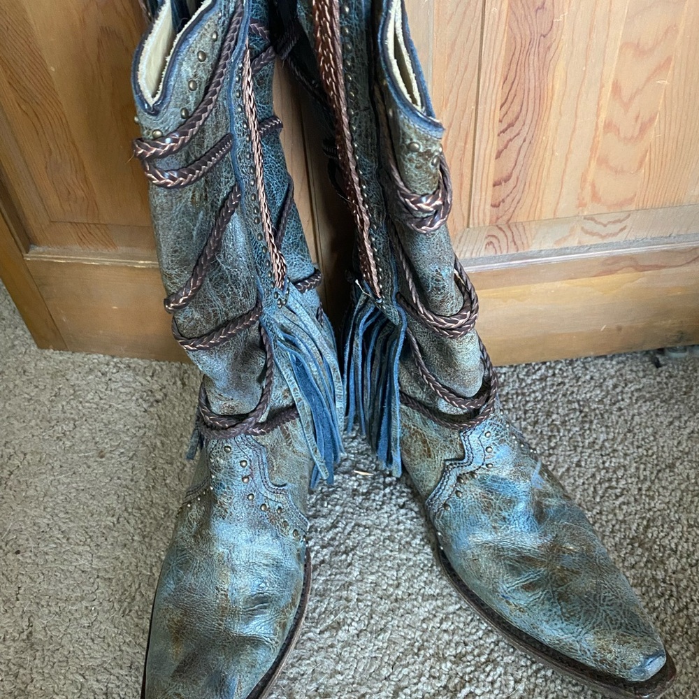 Corral Blue and Brown Western Boots